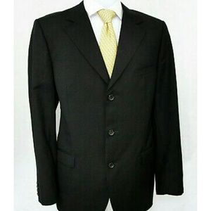 Gucci Black Herringbone suit jacket 42R mens
